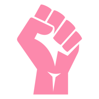 Raised Fist Decal (Pink)